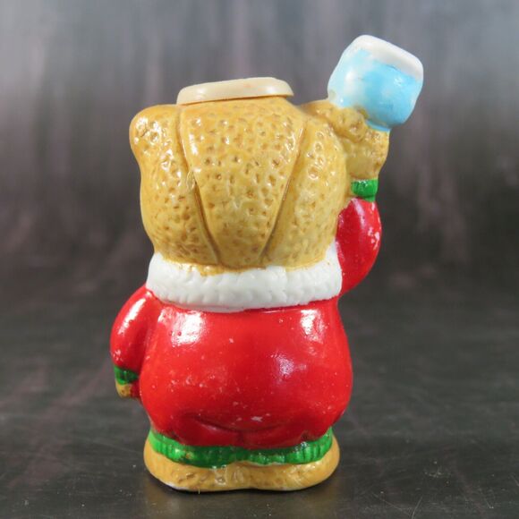 Teddy Bear Ceramic Christmas Ornaments, R.O.C Light Covers Vintage 3” Lot 5 - Picture 7 of 16